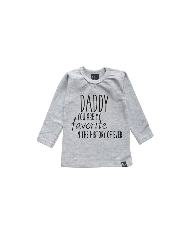 Favorite daddy longsleeve grijs/zwart