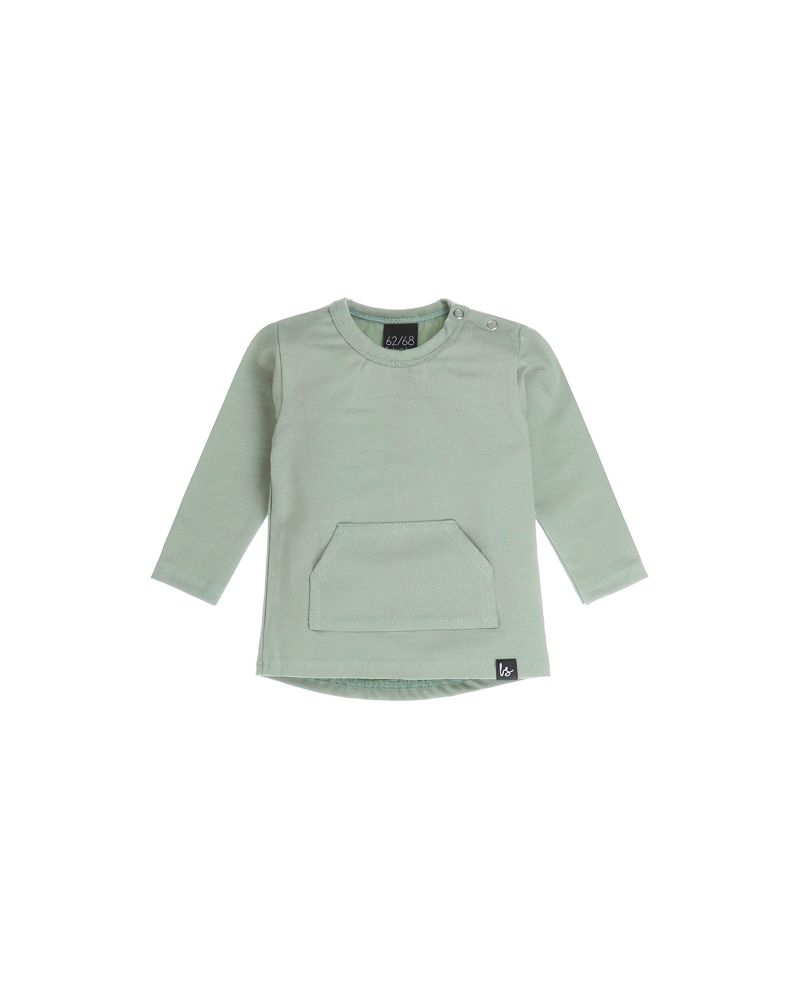 Pocket longsleeve shirt mosgroen 