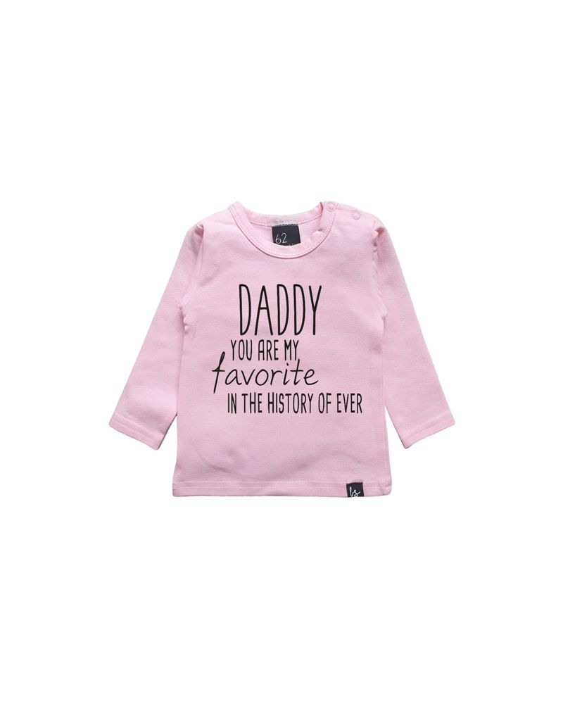 Favorite daddy longsleeve roze/zwart