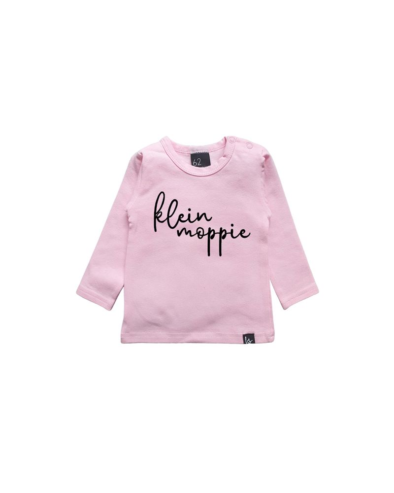 Klein moppie longsleeve roze/zwart