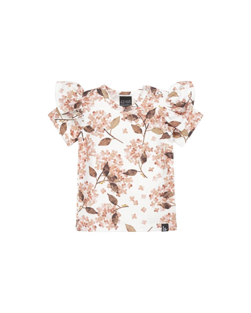 Ruffle t-shirt hortensia (roze) 