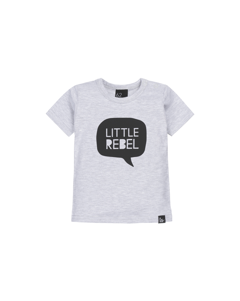 Little rebel t-shirt grijs/zwart