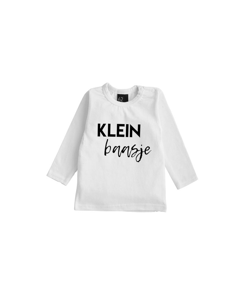 Klein baasje longsleeve wit/zwart