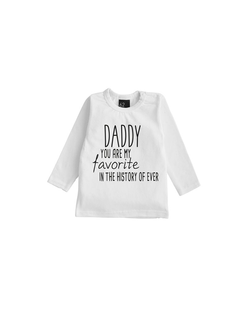 Favorite daddy longsleeve wit/zwart