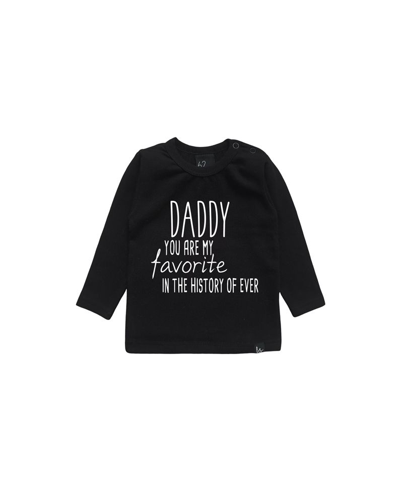 Favorite daddy longsleeve zwart/wit