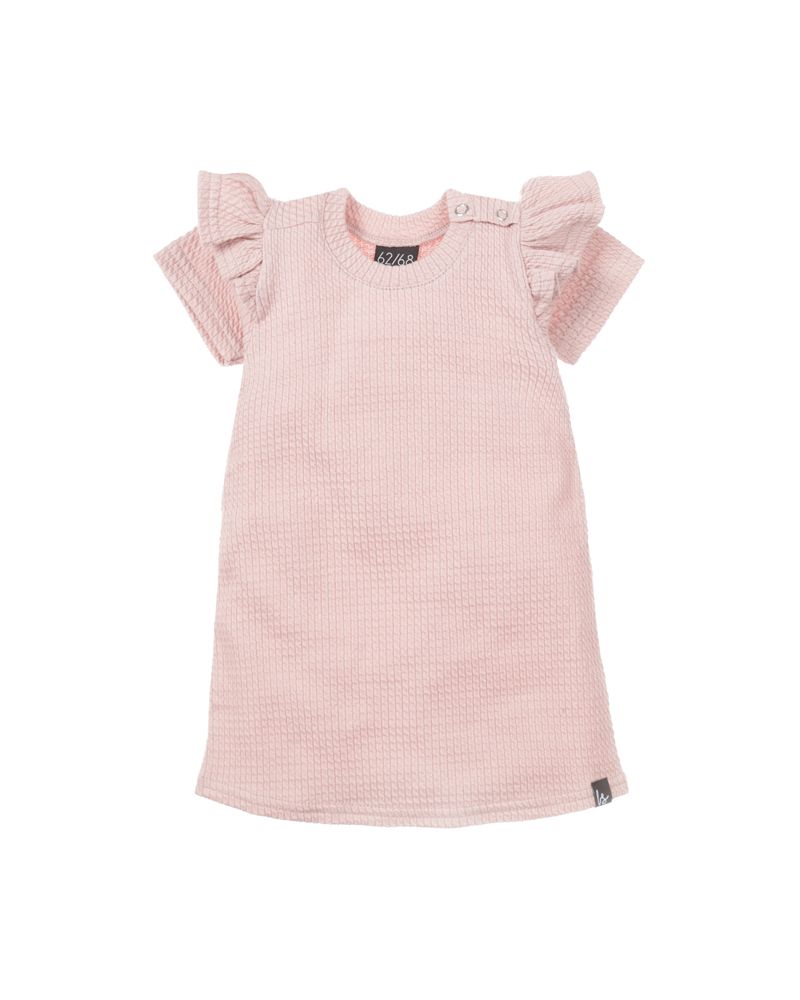 A-lijn jurkje kabel pink (korte mouw)