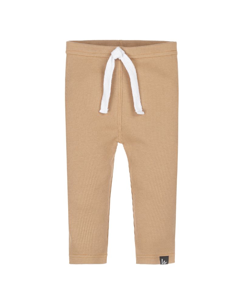 Baggy pants rib jersey camel