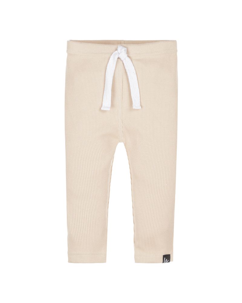 Baggy pants rib jersey sand