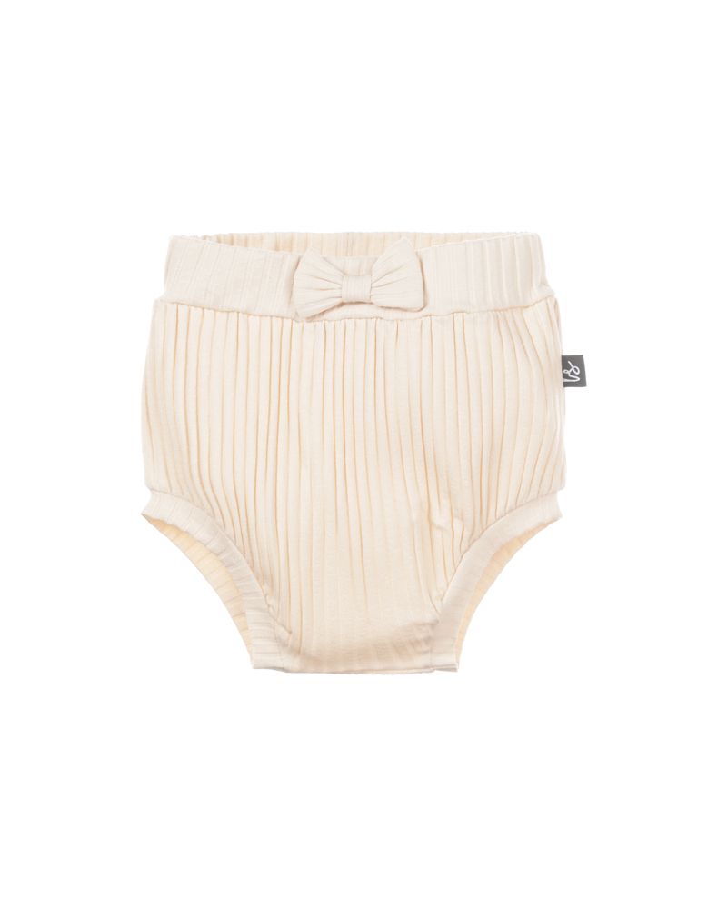 Bloomer met strikje groovy rib (nude)