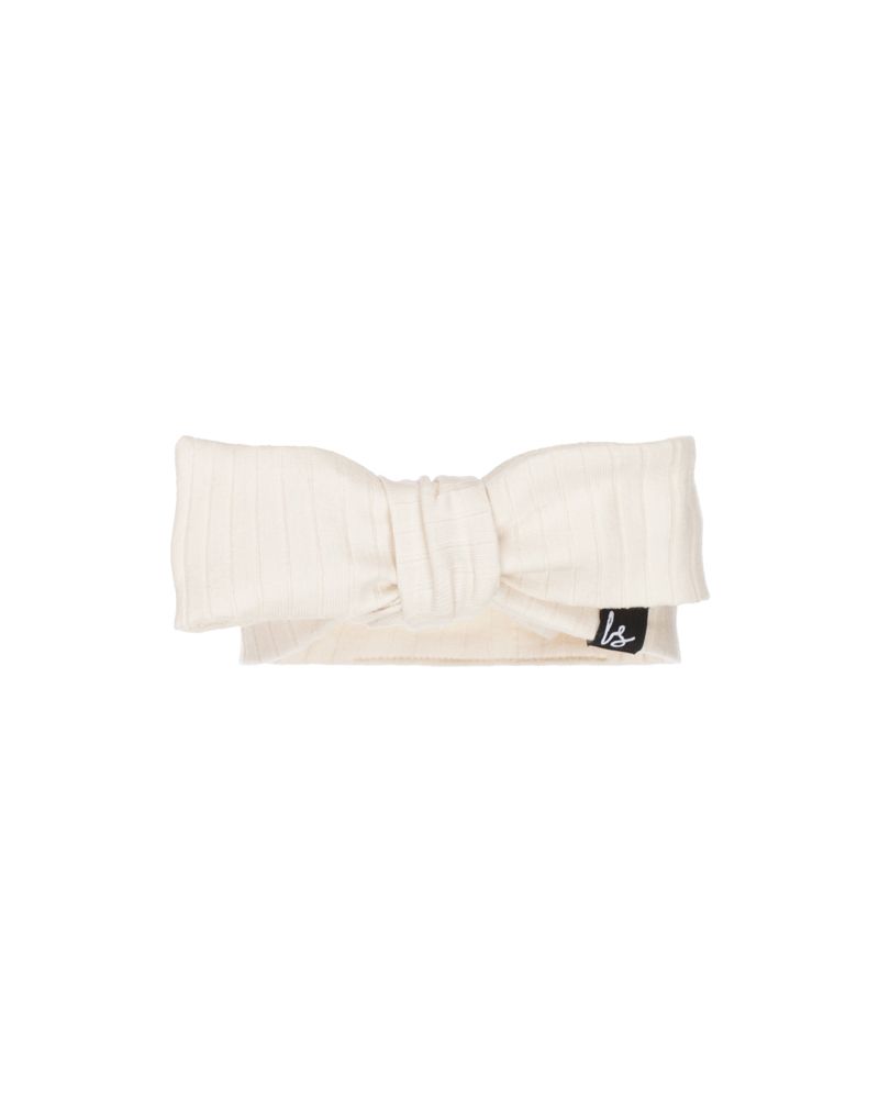 Bow haarbandje groovy rib sand