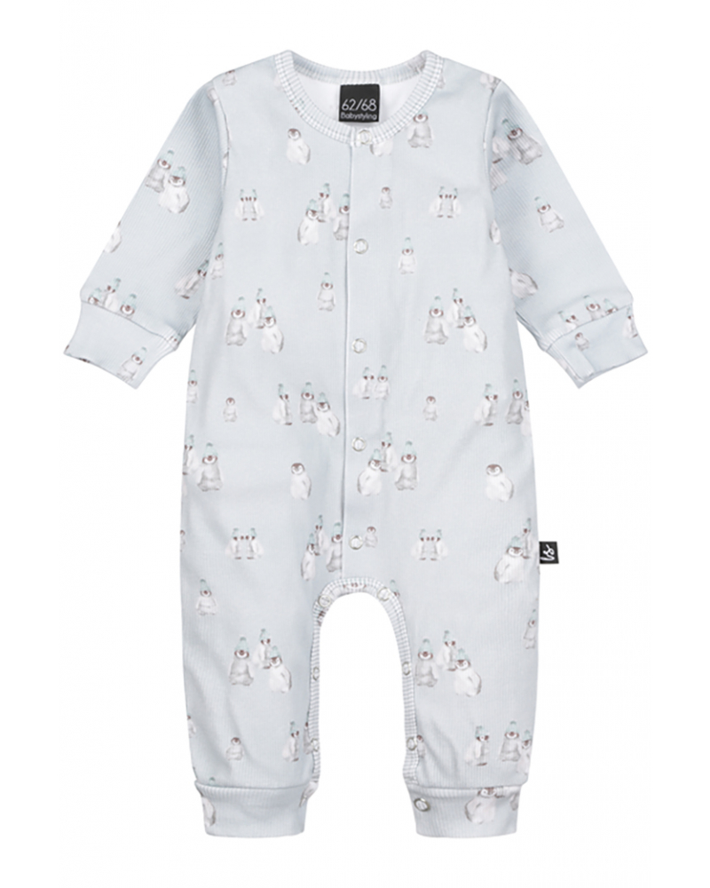 Pinguins in winter rib blue