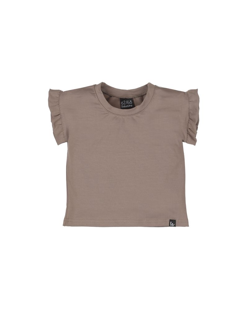 Butterfly ruffle t-shirt light oak