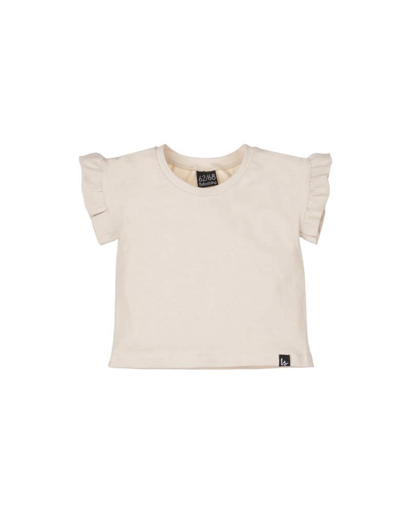 Butterfly ruffle t-shirt sand