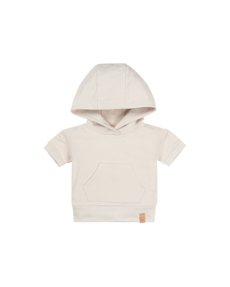 Capuchon pocket t-shirt (sand) (korte mouw)