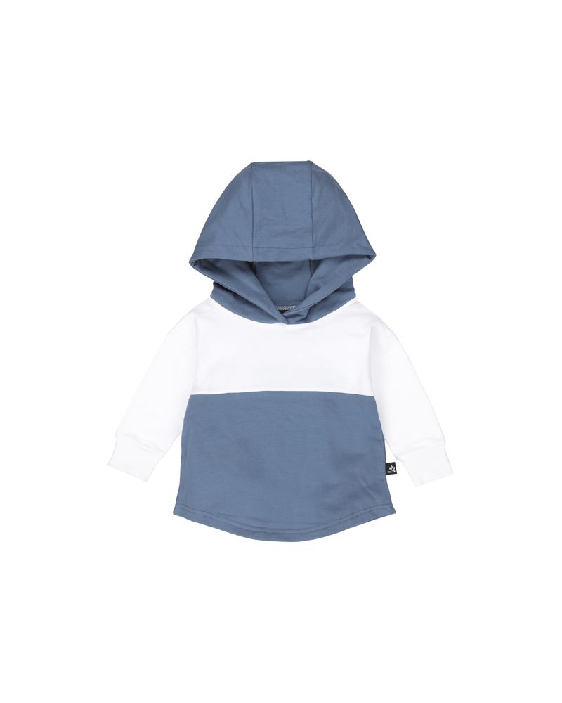 Capuchon sweater colorblock (dark blue)