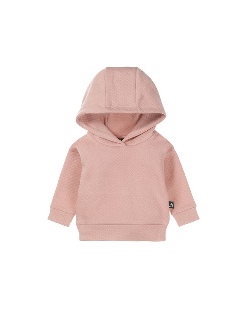 Capuchon sweater ruitjes (rose)