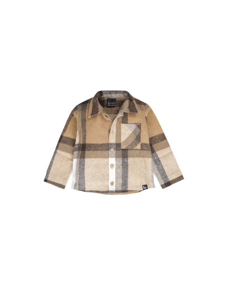 Checked jacket beige (rounded back)