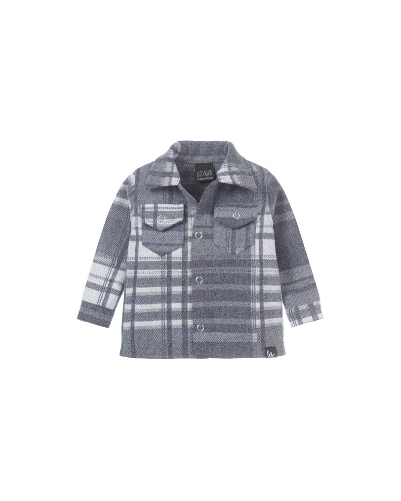 Checked jacket blauw