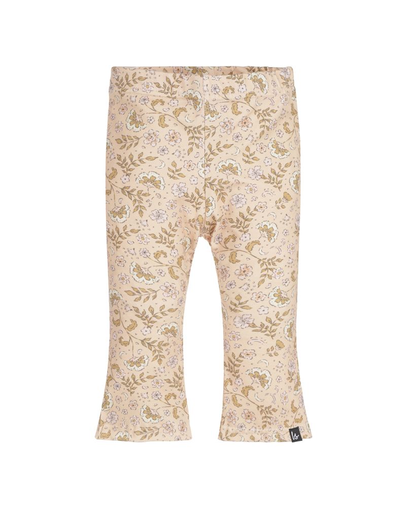 Flared pants gracefull flower warm