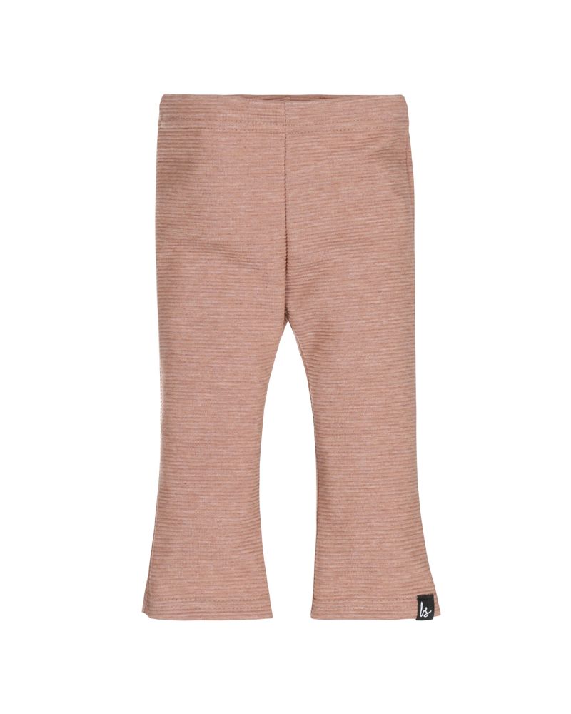 Flared pants rib clay pink 