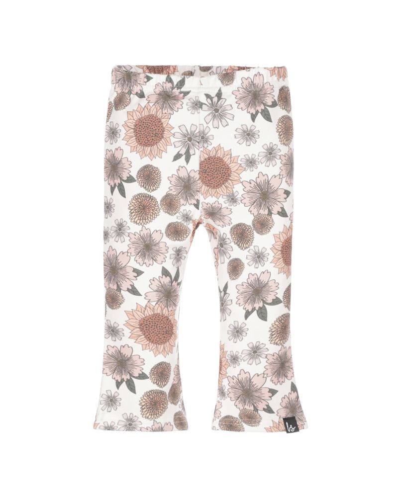 Flared pants sunflowers & dahlia
