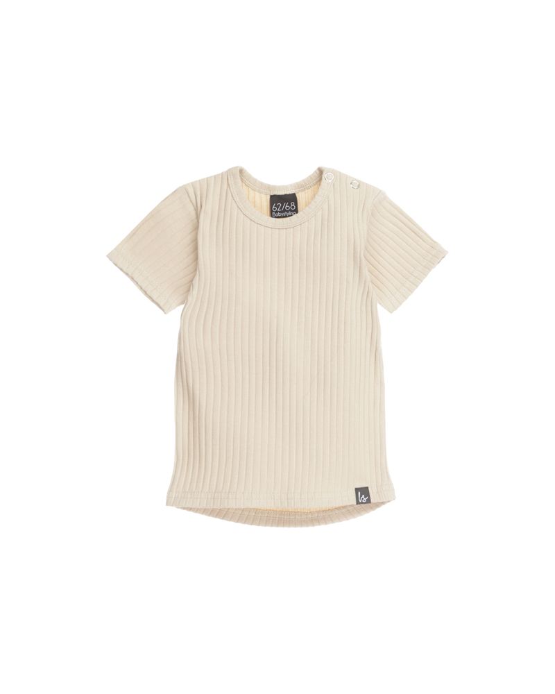 Groovy rib almond t-shirt (rounded back)