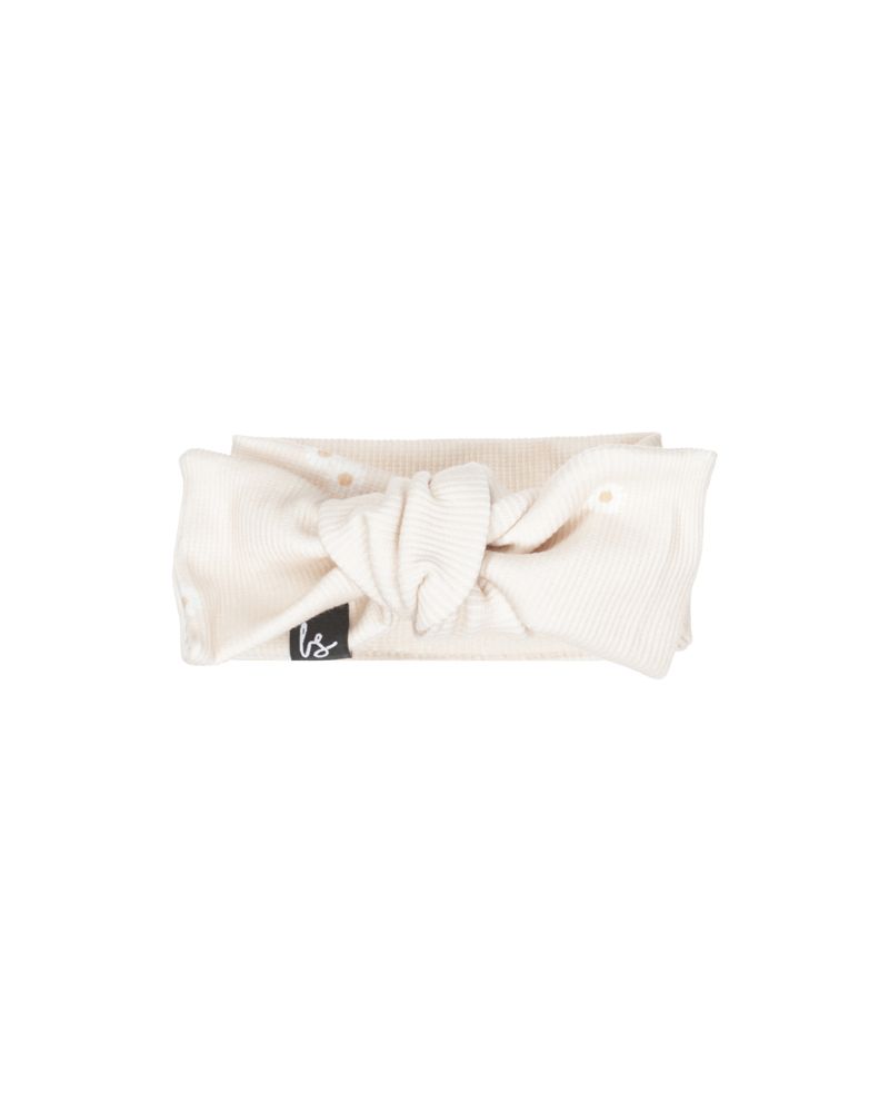 Haarbandje daisy rib (light beige)