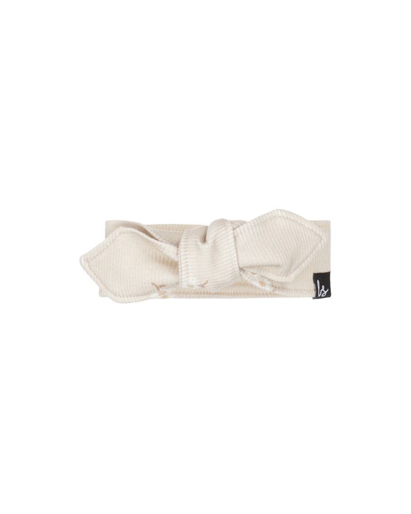 Haarbandje daisy stem beige rib