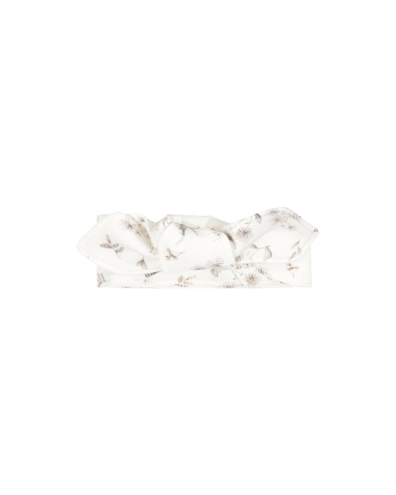 Haarbandje floral sarah beige ivory rib