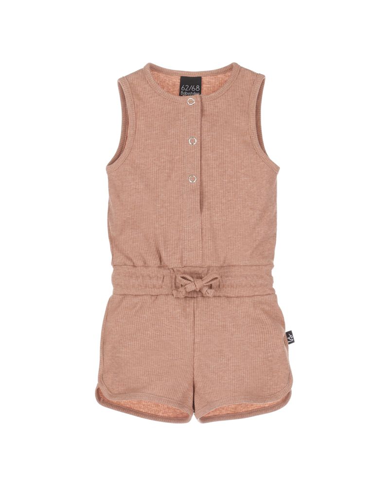 Jumpsuit rib gemeleerd clay pink