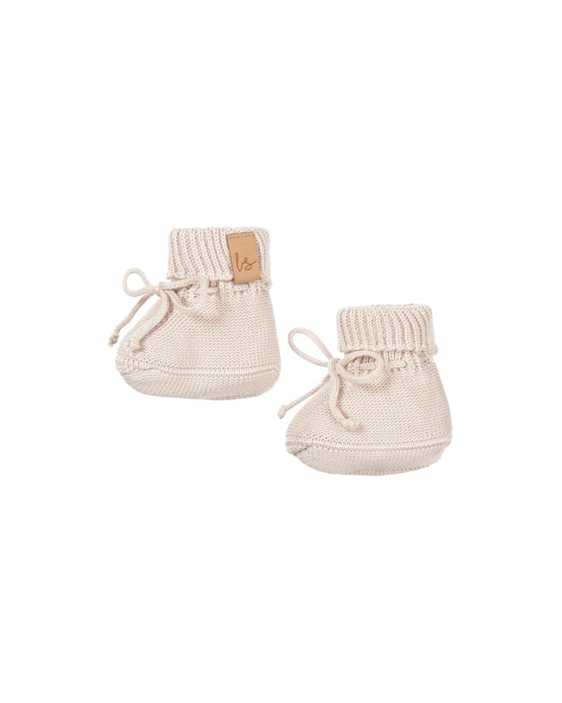 Knitted slofjes light beige