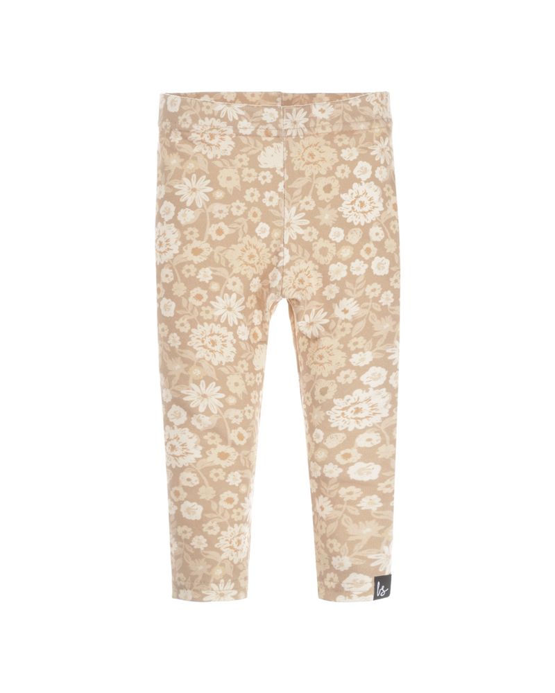 Legging botanical blossom walnut