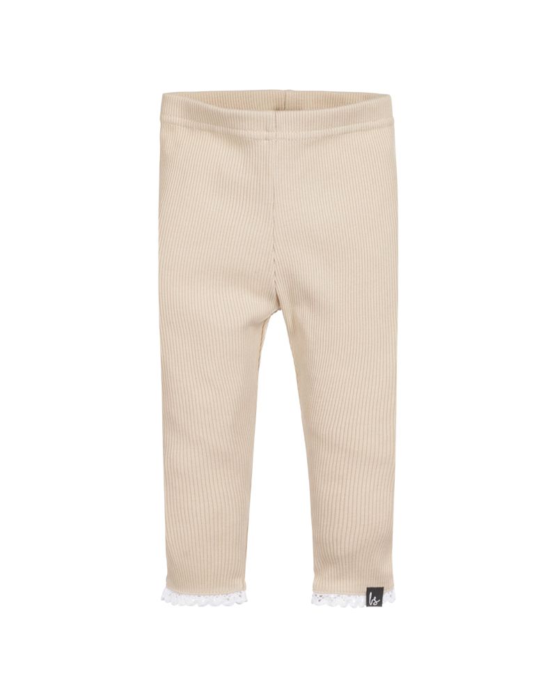 Legging lace rib soft sand