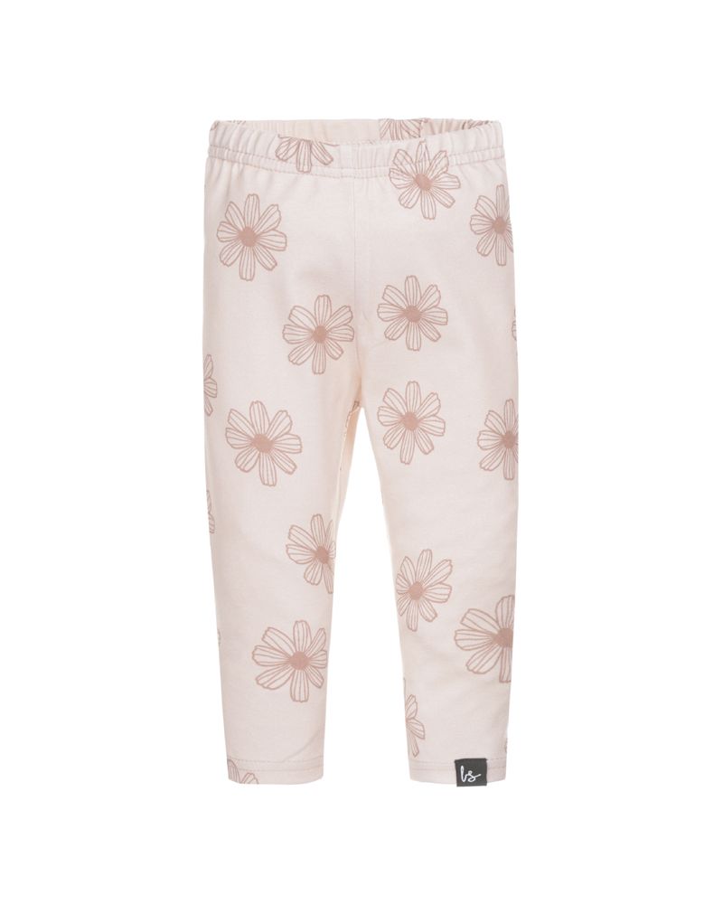 Legging painted flower (sand) 