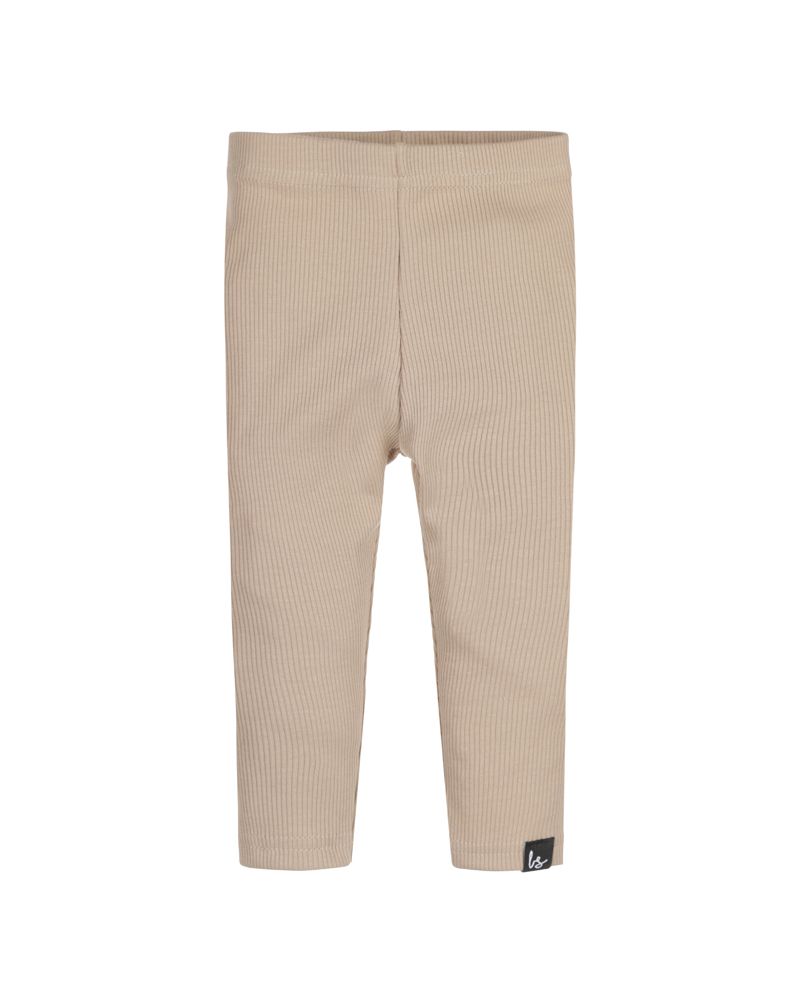 Legging rib donker beige