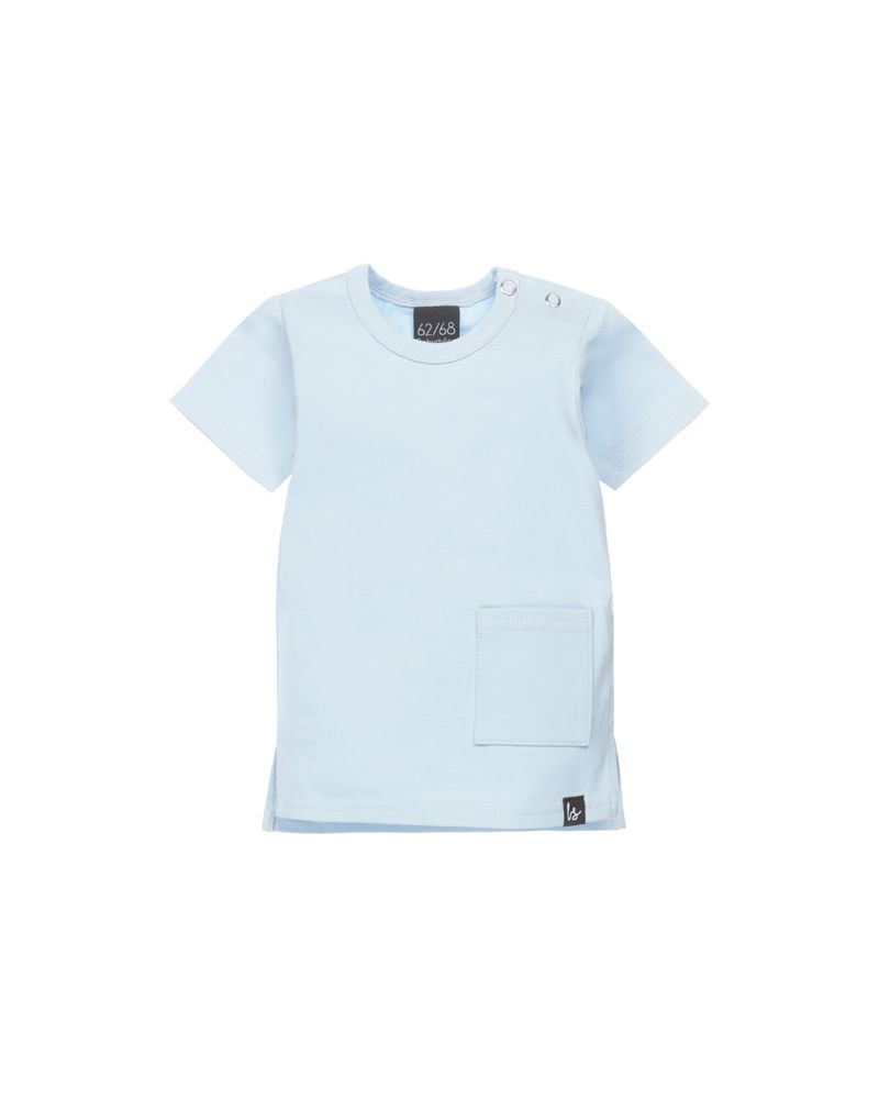 Long back t-shirt light blue