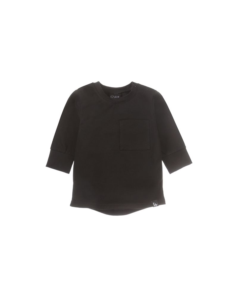 Longsleeve small pocket (black)