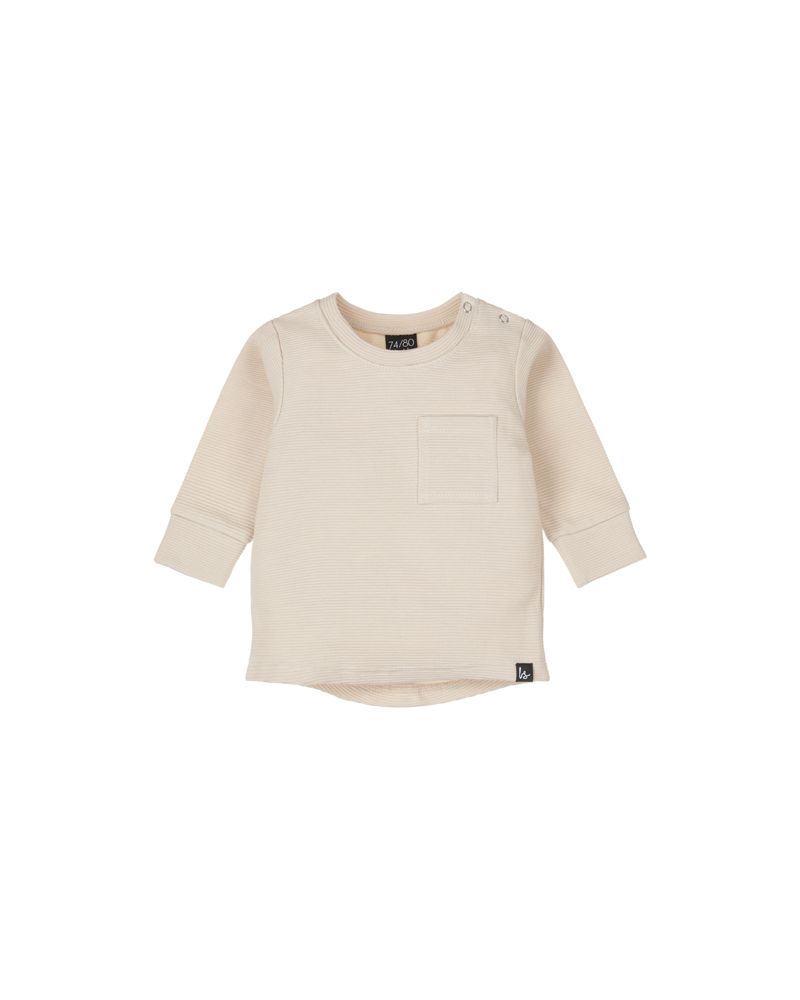Longsleeve small pocket rib (sand)
