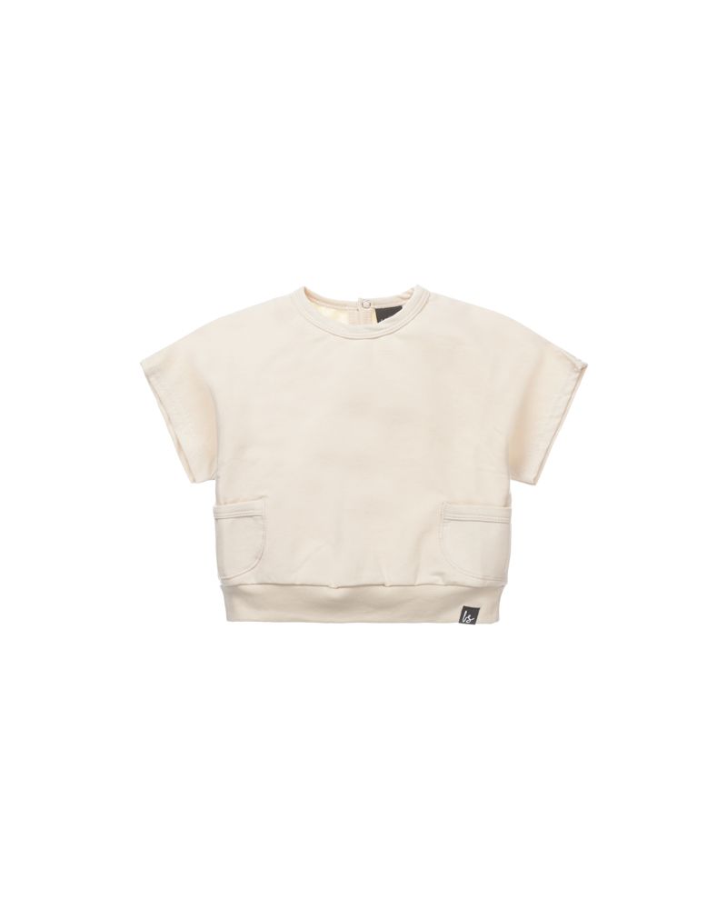 Loose fit pocket t-shirt (latte)