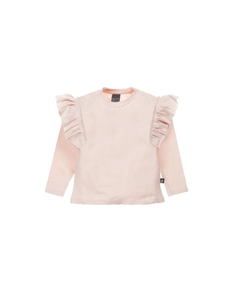 Loose fit ruffle longsleeve (rose) Mystyles