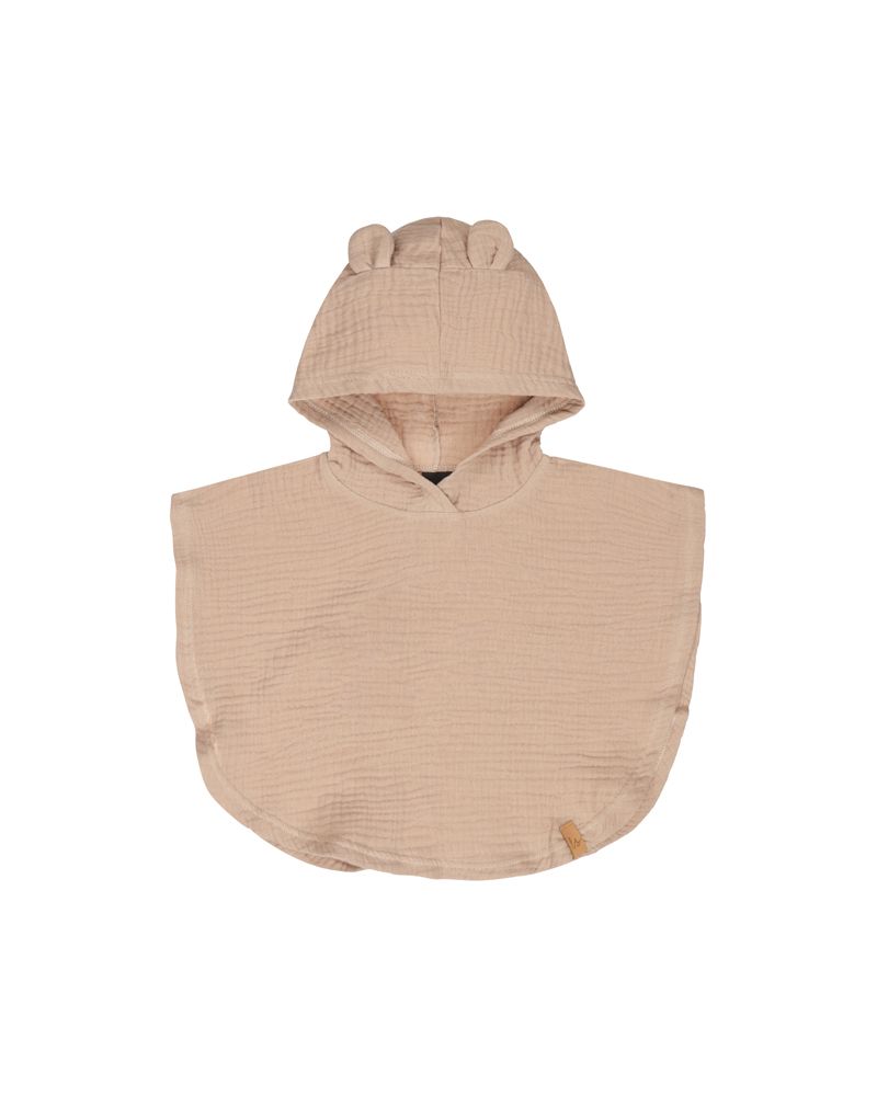 Muslin badcape with ears sand