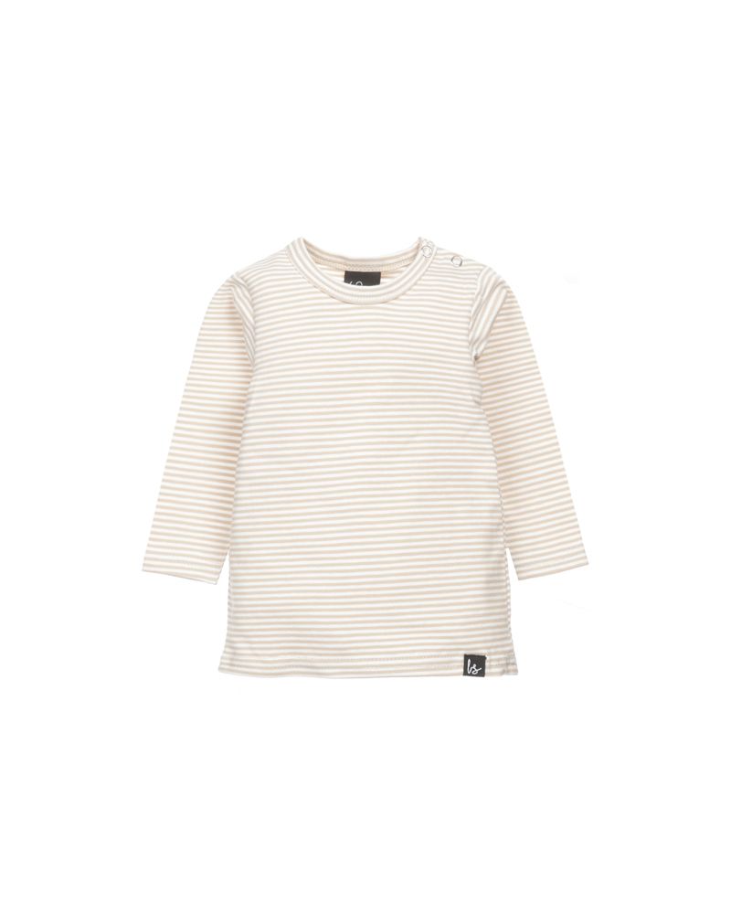 Newborn longsleeve streepjes (sand)