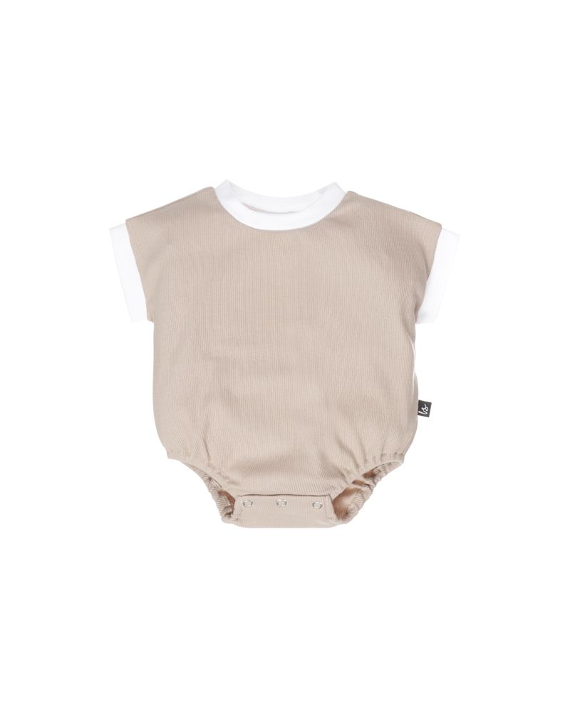 Oversized body rib sand (korte mouw)