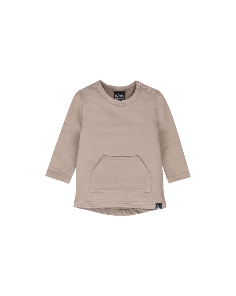 Pocket longsleeve taupe