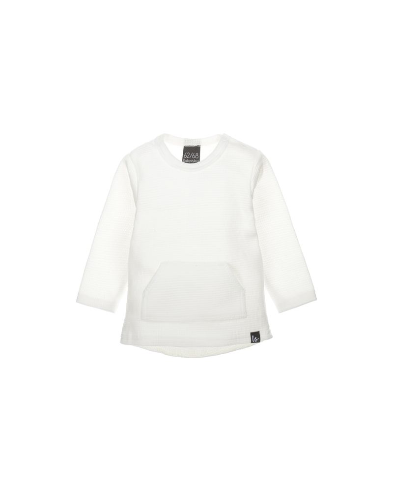 Pocket longsleeve wafel (ecru)