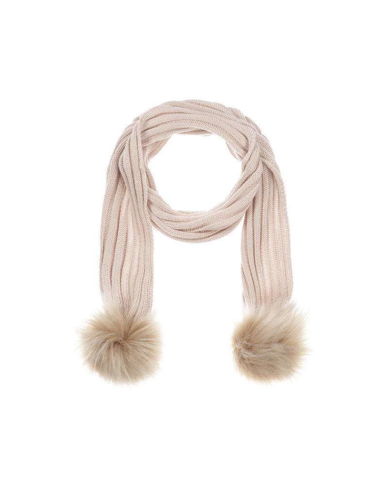 Pompom sjaaltje (beige)