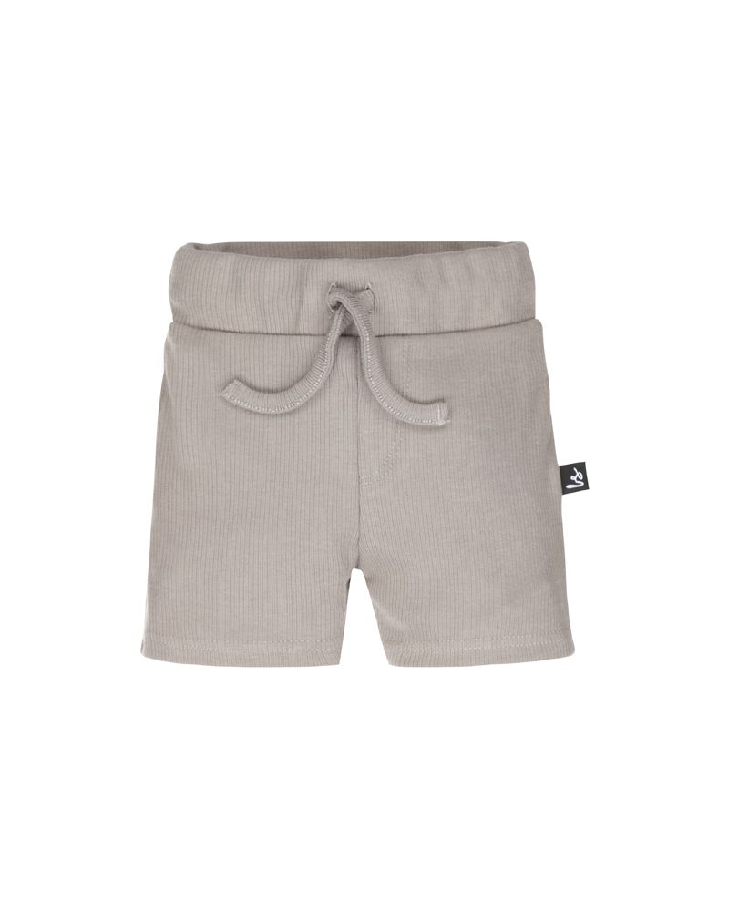Rib jersey short dark grey