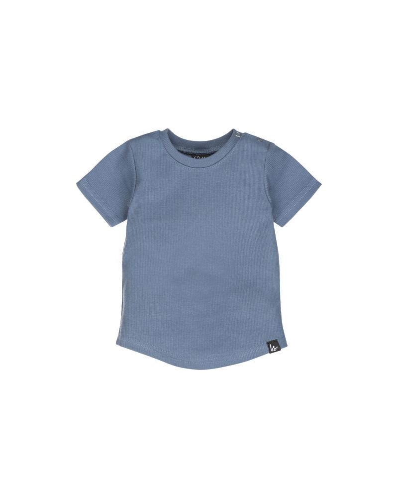 Rib jersey t-shirt dark blue