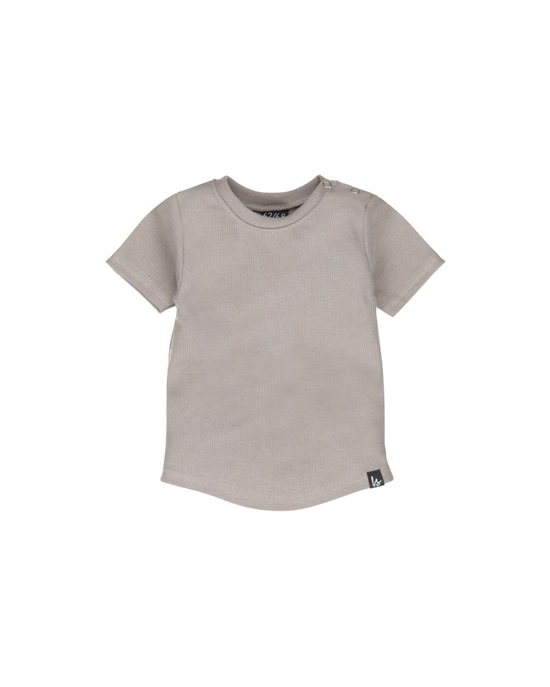 Rib jersey t-shirt dark grey