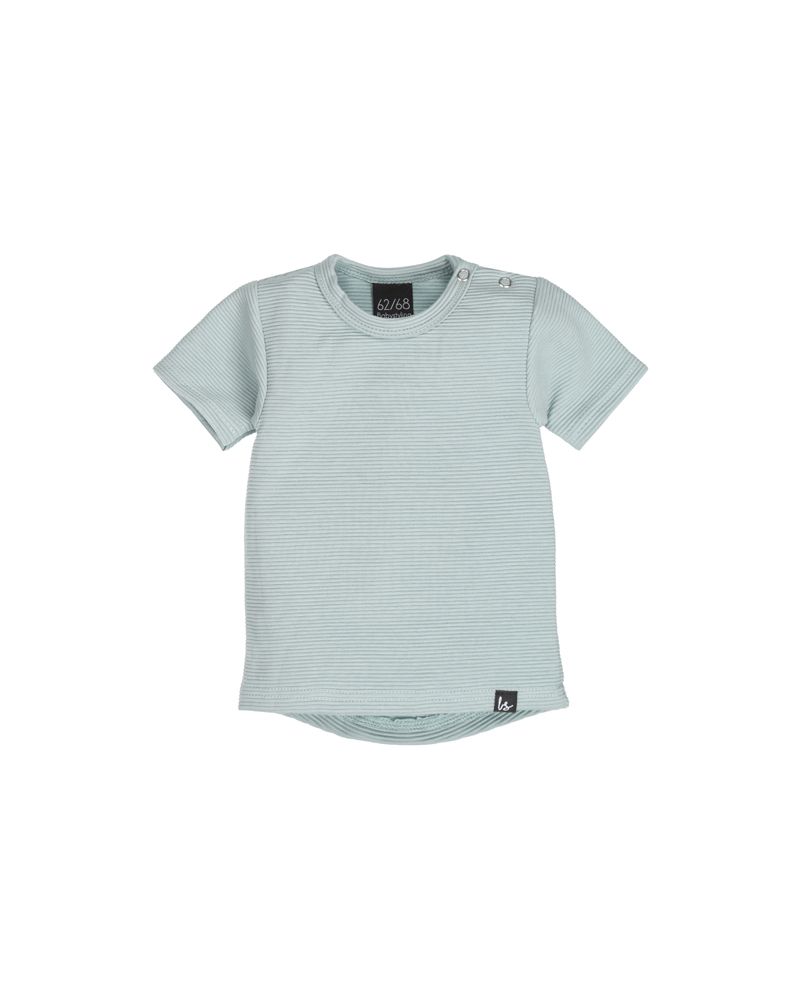 Rib t-shirt (rounded back) (dark green)